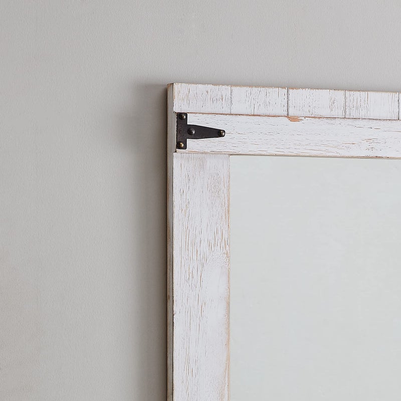 FirsTime & Co. Cottage Door Wall Mirror, 32"H x 24"W, Rustic White - Image 5